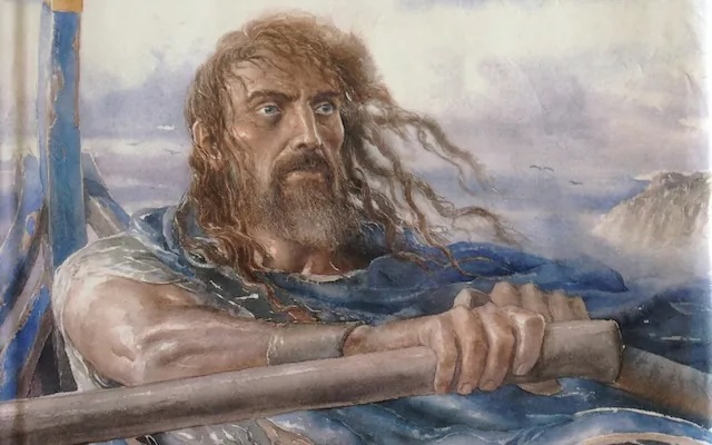 Vua Ulysses muốn chu du khắp thế giới thay vì cai trị xứ Ithaca, như được thể hiện trong áng thơ “Ulysses” của đại thi hào Tennyson. Tranh minh họa của họa sĩ Alan Lee trên trang bìa cuốn sách “The Wanderings of Odysseus” (Hành trình phiêu bạt của Odysseus) của nhà văn Rosemary Sutcliffe (năm 2005). (Ảnh: Tài sản công) Vua Ulysses muốn chu du khắp thế giới thay vì cai trị xứ Ithaca, như được thể hiện trong áng thơ “Ulysses” của đại thi hào Tennyson. Tranh minh họa của họa sĩ Alan Lee trên trang bìa cuốn sách “The Wanderings of Odysseus” (Hành trình phiêu bạt của Odysseus) của nhà văn Rosemary Sutcliffe (năm 2005). (Ảnh: Tài sản công)